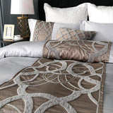 Luxury Cotton Duvet Set  Grey Egyptian Cotton Chain Pattern - Product detail 7