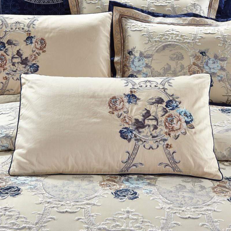 Oriental Cotton Silk Bedding  Jacquard Floral Pattern - Product detail 8