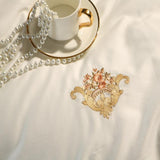 Luxury Egyptian Cotton Bedding Set  Gold Lace Embroidered Design - Product detail 10