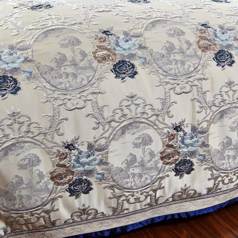 Oriental Cotton Silk Bedding  Jacquard Floral Pattern - Product detail 10