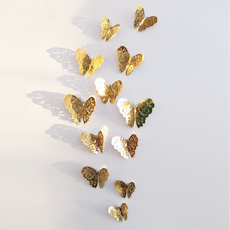 3D Butterfly Wall Decor  Rose Gold Metallic Finish - Product detail 14