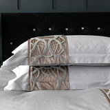 Luxury Cotton Duvet Set  Grey Egyptian Cotton Chain Pattern - Product detail 9