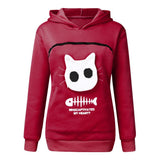 Pet Lover Hoodie  Cat Design Cotton Pouch Sweater - Product detail 11