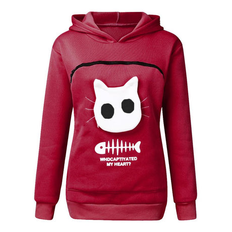 Pet Lover Hoodie  Cat Design Cotton Pouch Sweater - Product detail 11