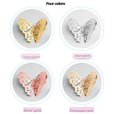 3D Butterfly Wall Decor  Rose Gold Metallic Finish - Detailed view
