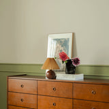 Scandinavian Table Lamp  Wooden Sphere Base with Pleated Shade - Product detail 11