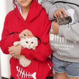 Pet Lover Hoodie  Cat Design Cotton Pouch Sweater - Product detail 5