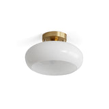 Modern Glass Ceiling Light  Amber Dome Shade With Gold Base - Product detail 15