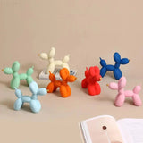 Modern Balloon Dog Sculpture  Matte Black with Gold Accent - Product example
