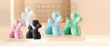Modern Balloon Dog Sculpture  Matte Black with Gold Accent - Product detail 8
