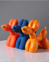 Modern Balloon Dog Sculpture  Matte Black with Gold Accent - Product detail 13