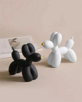Modern Balloon Dog Sculpture  Matte Black with Gold Accent - Product detail 14