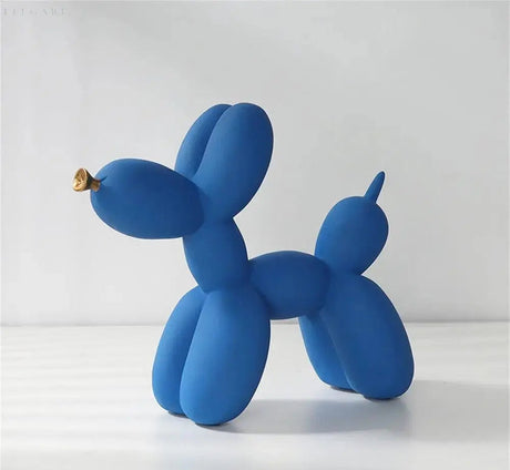 Modern Balloon Dog Sculpture  Matte Black with Gold Accent - Product detail 20