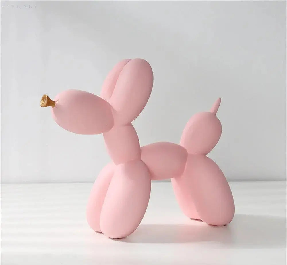Modern Balloon Dog Sculpture  Matte Black with Gold Accent - Product detail 21