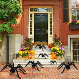 Giant Halloween Spider  Poseable Black Furry Decoration 200cm - Product detail 4