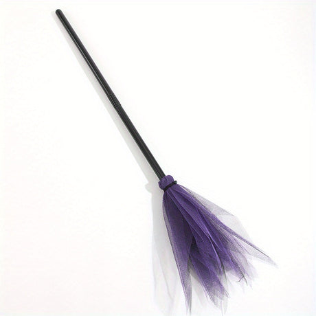 Halloween Witch Broom  Purple Tulle Skirt Design - Product showcase