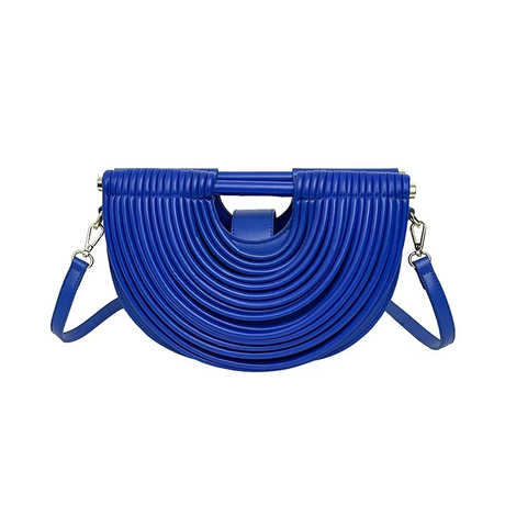 Metallic Evening Bag  Curved Rope Design Clutch - Product detail 5