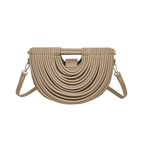 Metallic Evening Bag  Curved Rope Design Clutch - Product detail 7