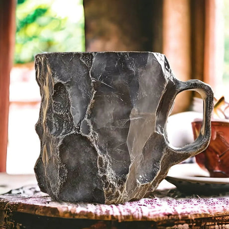 Mineral Crystal Coffee Mug  Blue Agate Stone Design - Product detail 5