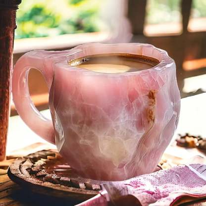 Mineral Crystal Coffee Mug  Blue Agate Stone Design - Product detail 6