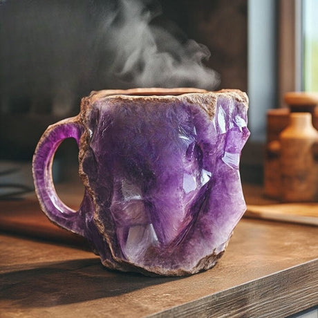 Mineral Crystal Coffee Mug  Blue Agate Stone Design - Product detail 7