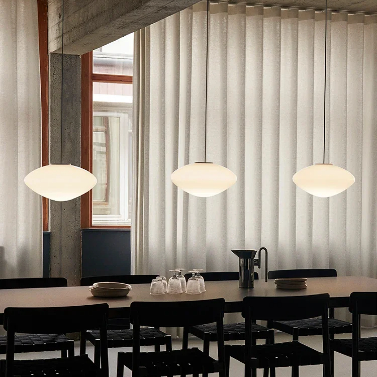 Modern Danish Pendant Light  Oval Glass Shade Design - Product detail 4