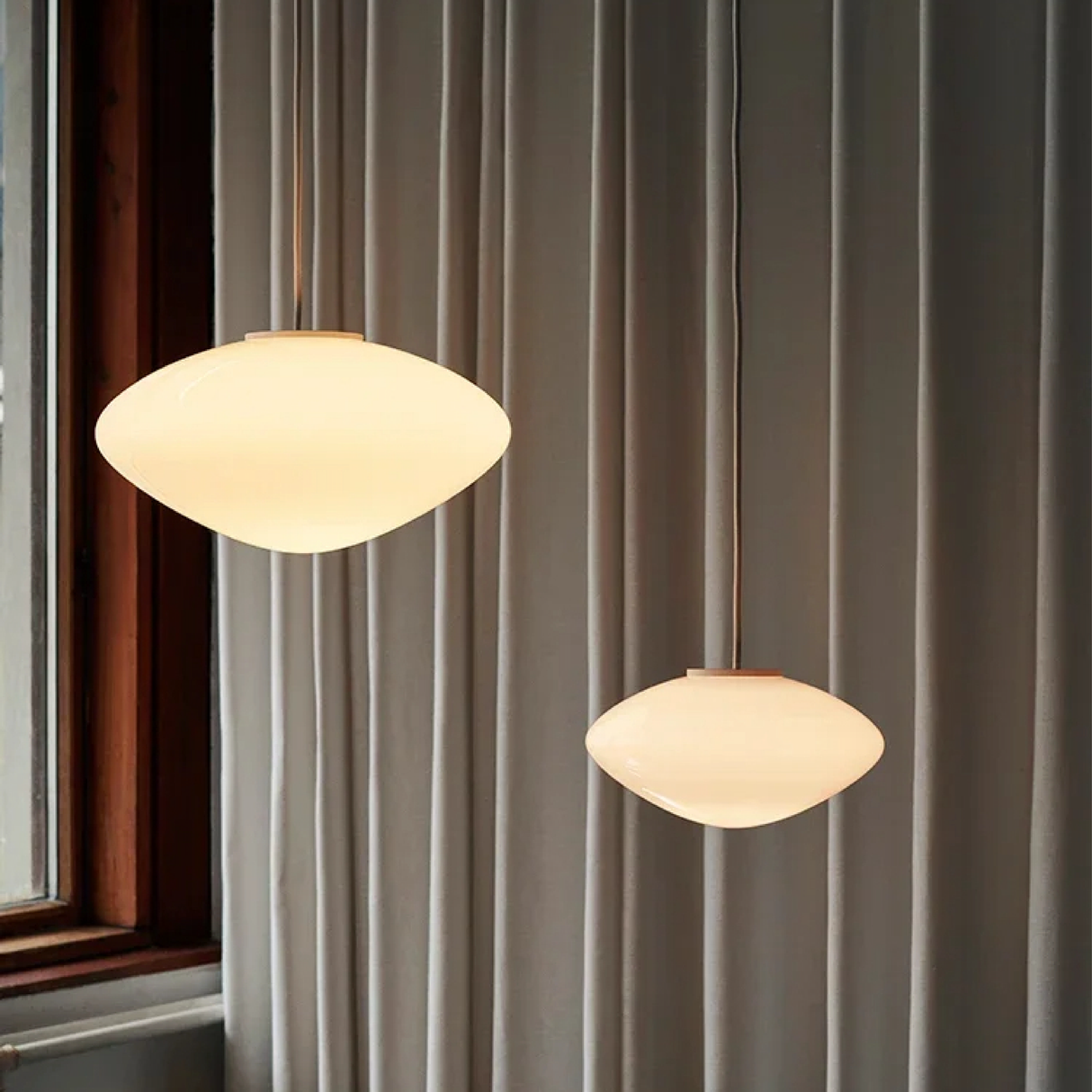 Modern Danish Pendant Light  Oval Glass Shade Design - Product detail 5