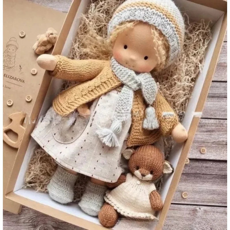 Handcrafted Cotton Doll  Waldorf-Inspired Plush Toy with Box Set - Product detail 17