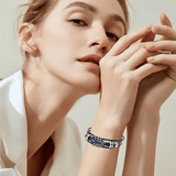 Leather Guitar Bracelet  Black Music-Inspired Design - Product example