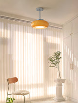 Modern Pendant Light  Orange Glass Dome with Brass Finish - Product detail 8