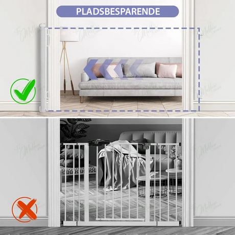 Retractable Baby Gate  Wall-Mounted Mesh Safety Barrier - Product detail 8