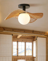Modern Hemp Ceiling Light  Natural Woven Wing Design - Product detail 10