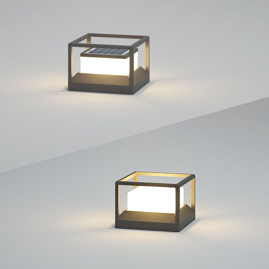 Solar Terrace Light  Modern Cube Frame Design - Product detail 6