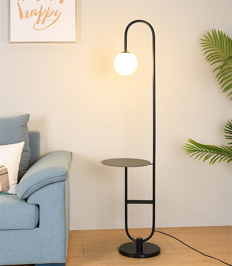 Modern Floor Lamp with Table  Brass and Marble Design - Product detail 7