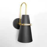 Modern Wall Sconce  Blue Metal Gold Trim Design - Product detail 8