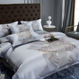 Luxury Egyptian Cotton Bedding  Silver Embroidered Design - Product detail 8