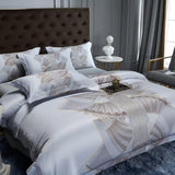 Luxury Egyptian Cotton Bedding  Silver Embroidered Design - Product detail 8