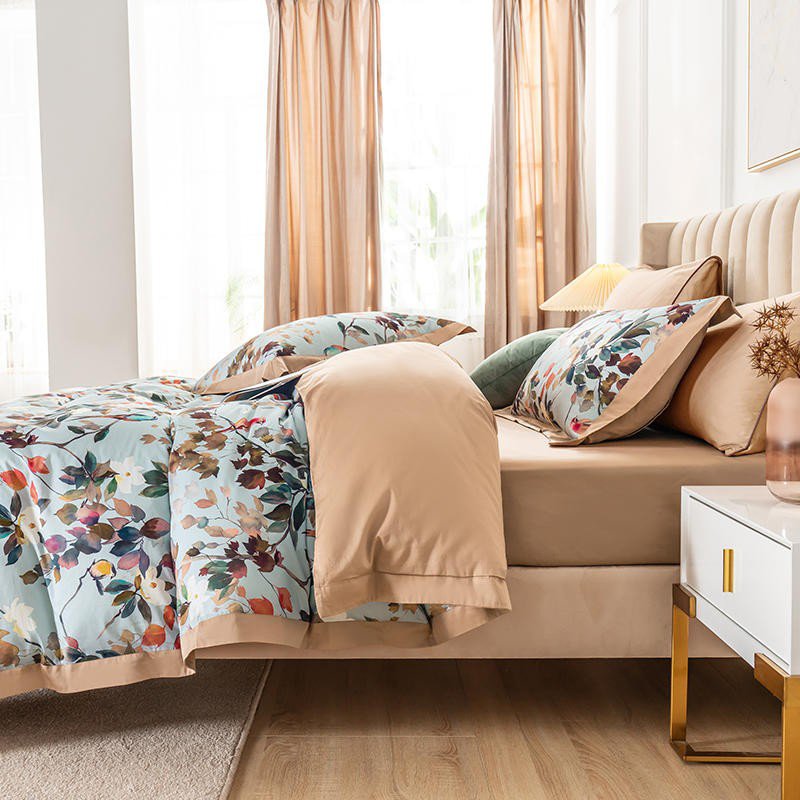 Egyptian Cotton Duvet Set  Watercolor Floral Pattern - Product detail 6