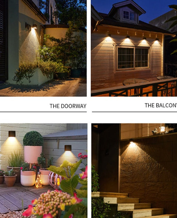 Modern Outdoor Wall Light  Solar Powered Cube Design - Product detail 4