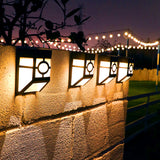 Japanese Solar Wall Light  Grid Pattern Outdoor Lamp - Product detail 11