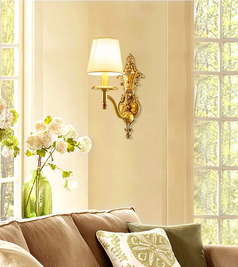 Modern Wall Sconce  Brushed Brass Bamboo Design - Product detail 8
