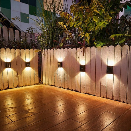 Modern Solar Wall Light  Dual Beam Outdoor Sconce - Product detail 7