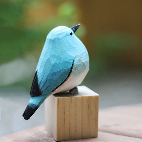 Scandinavian Bird Ornament  Hand-Carved Wooden Robin Design - Product detail 10