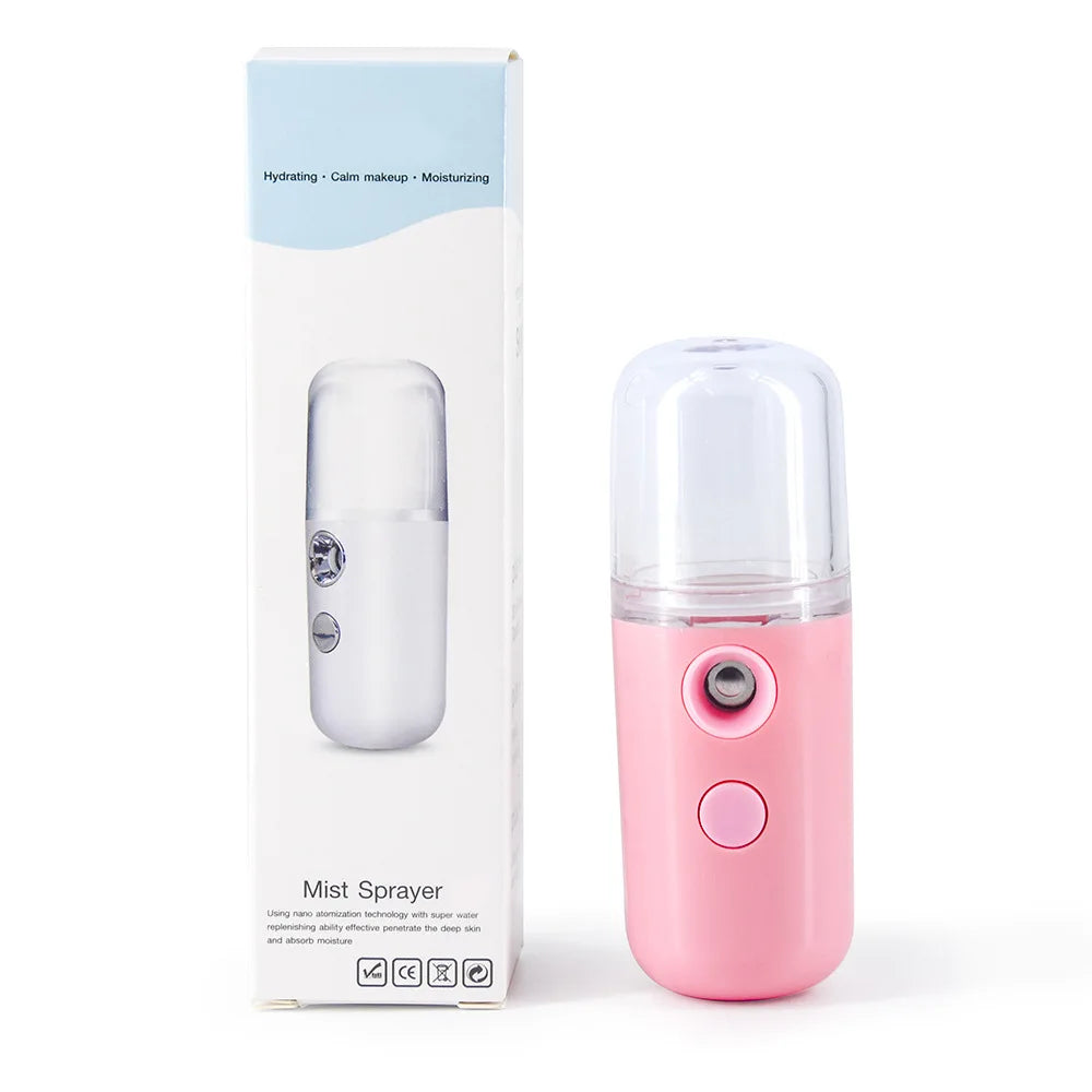 Portable Facial Mist Sprayer  USB Rechargeable Nano Mist Device - Product example