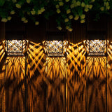 Solar Outdoor Wall Light  Geometric Art Deco Pattern - Detailed view