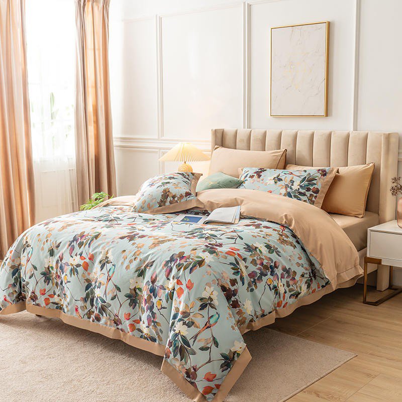 Egyptian Cotton Duvet Set  Watercolor Floral Pattern - Product detail 8