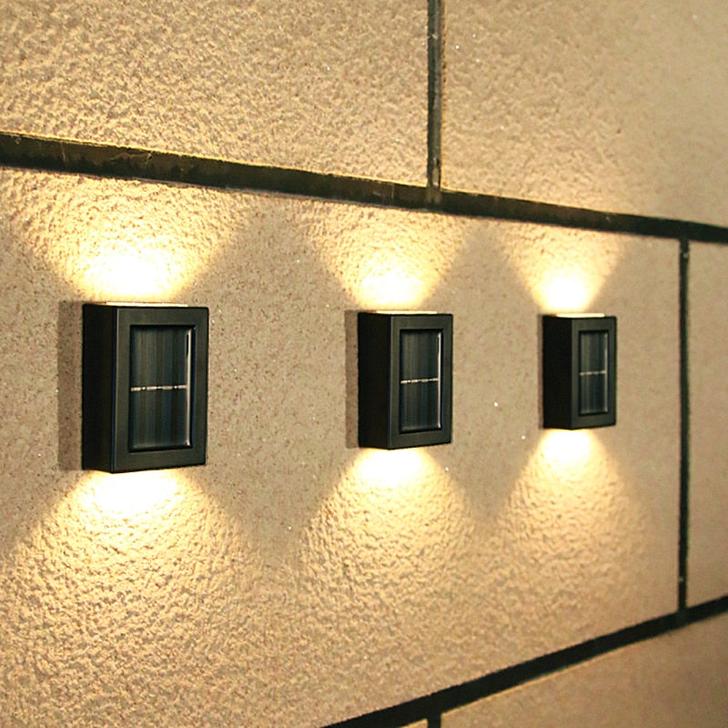 Modern Solar Wall Light  Waterproof LED Outdoor Lighting - Detailed view