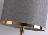 Art Deco Table Lamp  Brass Column with Linen Shade - Product detail 6