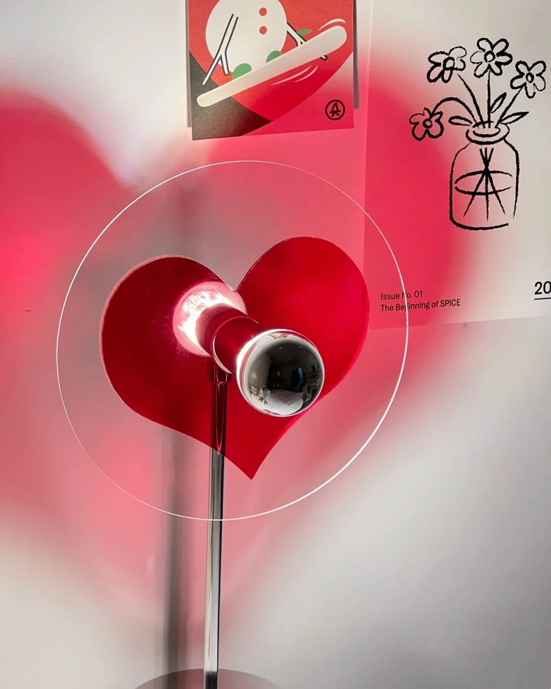 Heart LED Table Lamp  Modern Rechargeable Metal Design - Product detail 45