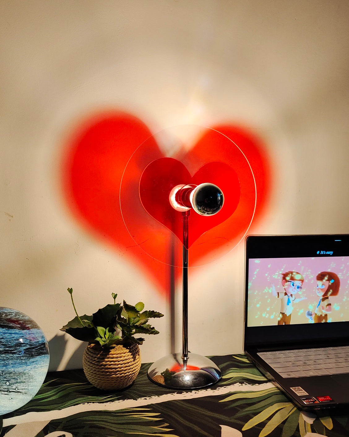 Heart LED Table Lamp  Modern Rechargeable Metal Design - Product detail 72